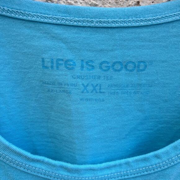 Life is Good. Seashell Sleeveless Crusher Tee XXL - Picture 4 of 5